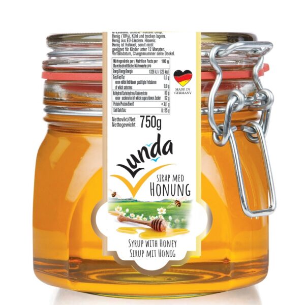 Lunda Sirap m Honung 750g 1x12